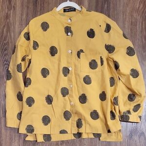 Yellow Polka Dot Button Down Shirt